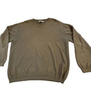 Tommy Bahama V-neck Extra Large Sweater Moss Green Rayon Nylon Cotton Blend